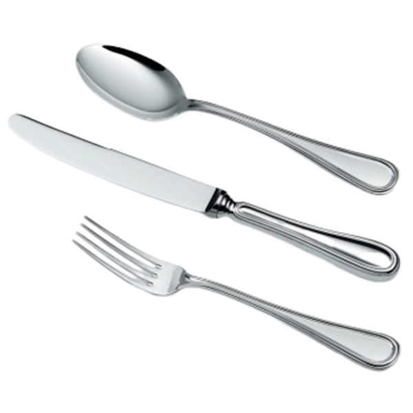 Set pappa Zaramella K0199000‑L800 in argento 800‰ con cucchiaio, forchetta e coltello