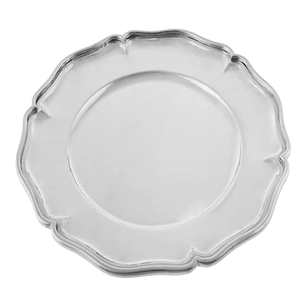 Sottopiatto in argento 800‰ stile Settecento inglese, Selezione Gioielli Romano
